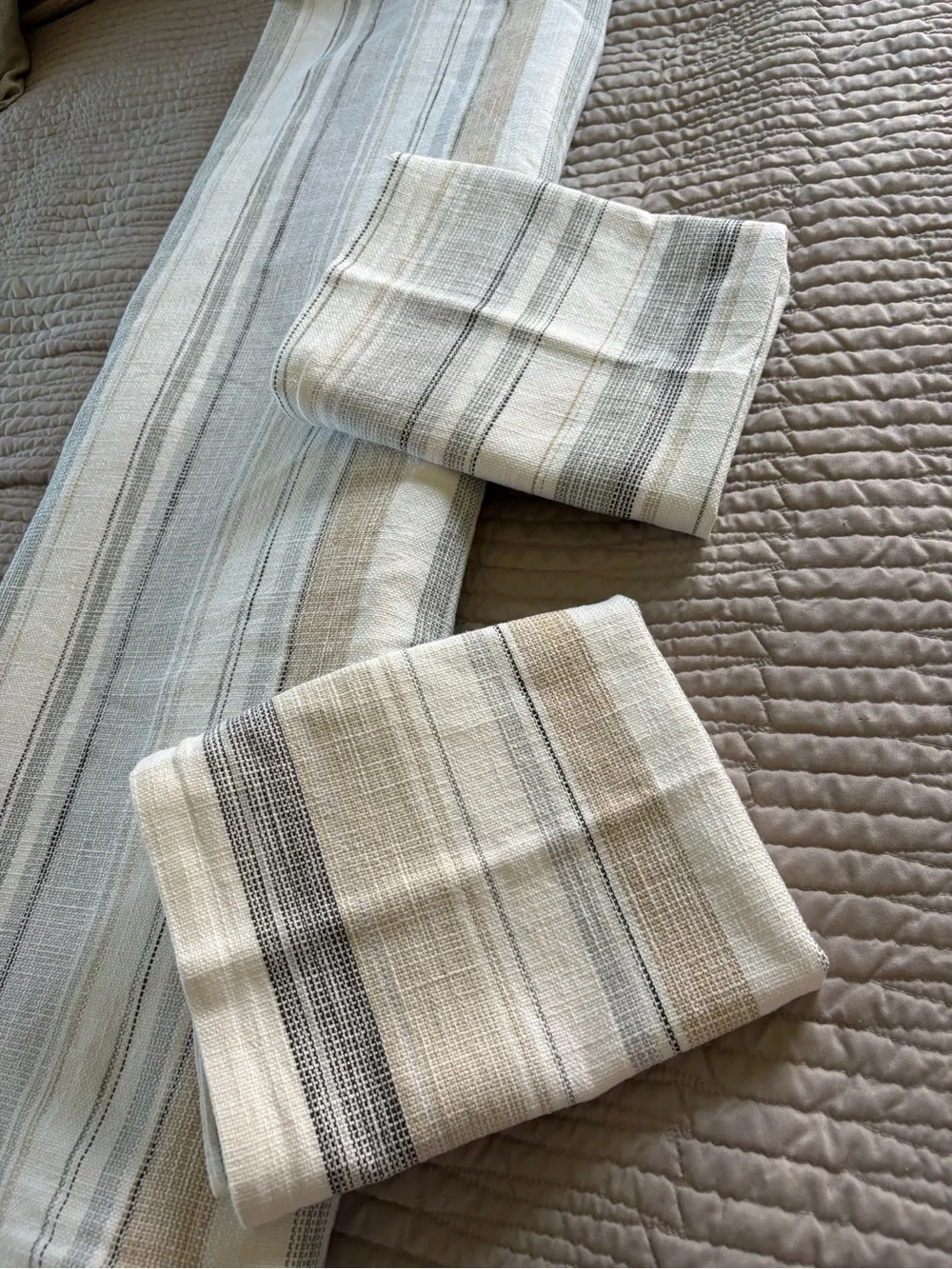 Clayton Pottery Barn Striped Cotton Duvet